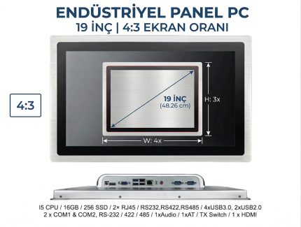 19" Endüstriyel Panel Pc | I5 10. Nesil